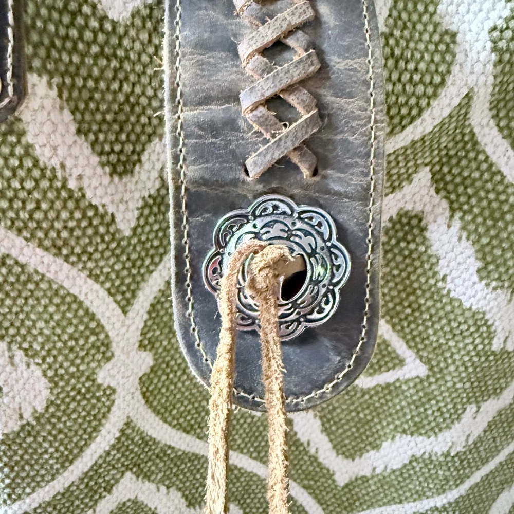 Myra Bag Olive Patterned Shoulder Bag - Picture 4 of 7